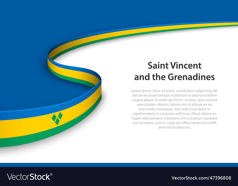 Wave flag of saint vincent and grenadines