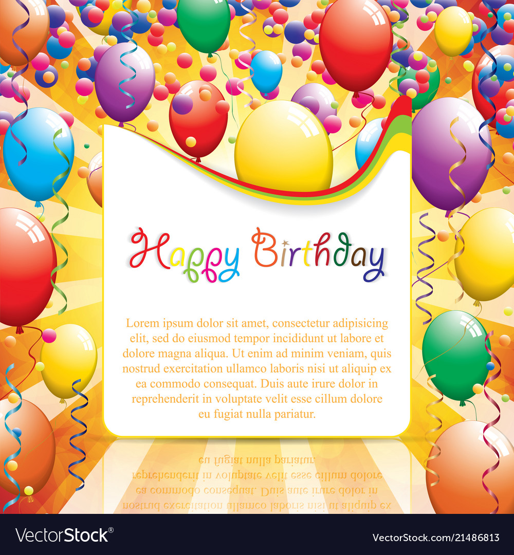 Birthday background Royalty Free Vector Image - VectorStock