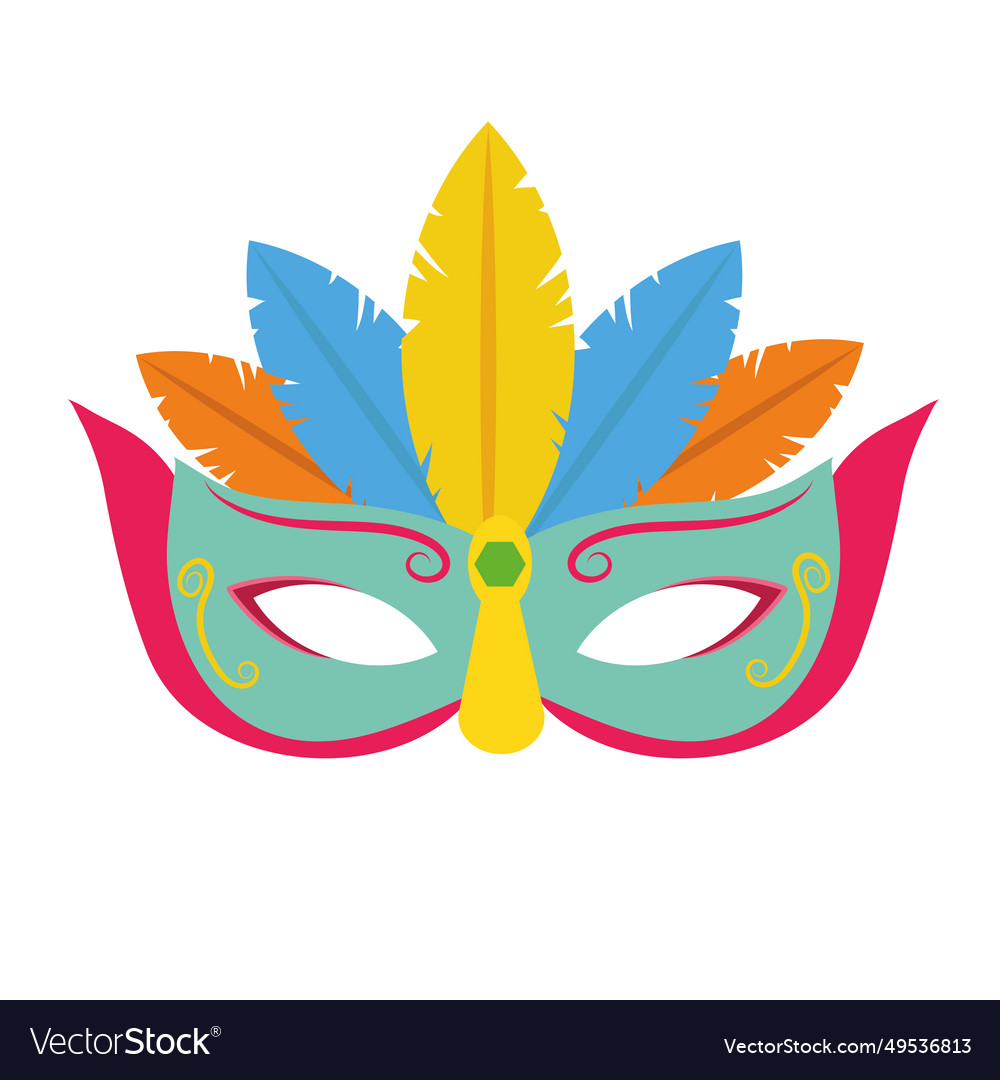 Carnival mask with feathers