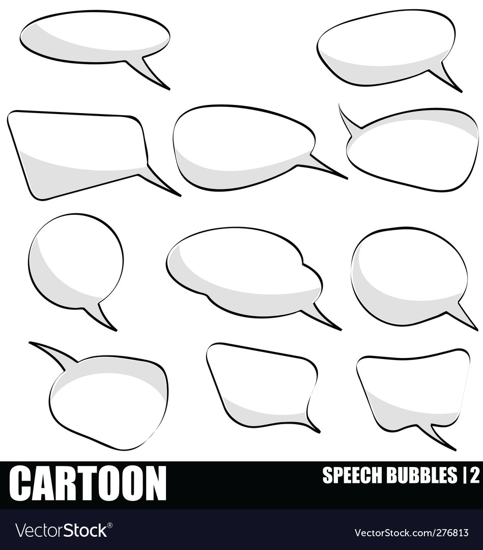 Cartoon Speech Bubbles Set