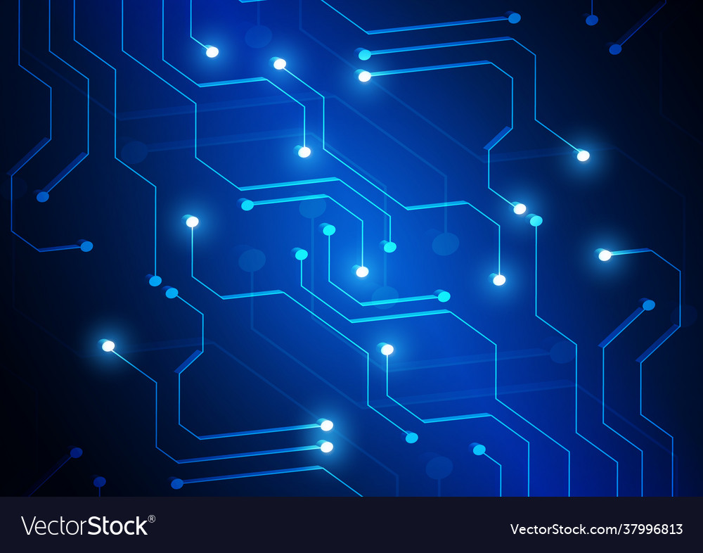 Circuit technology background with hi-tech vector image Circuit technology background with hi-tech