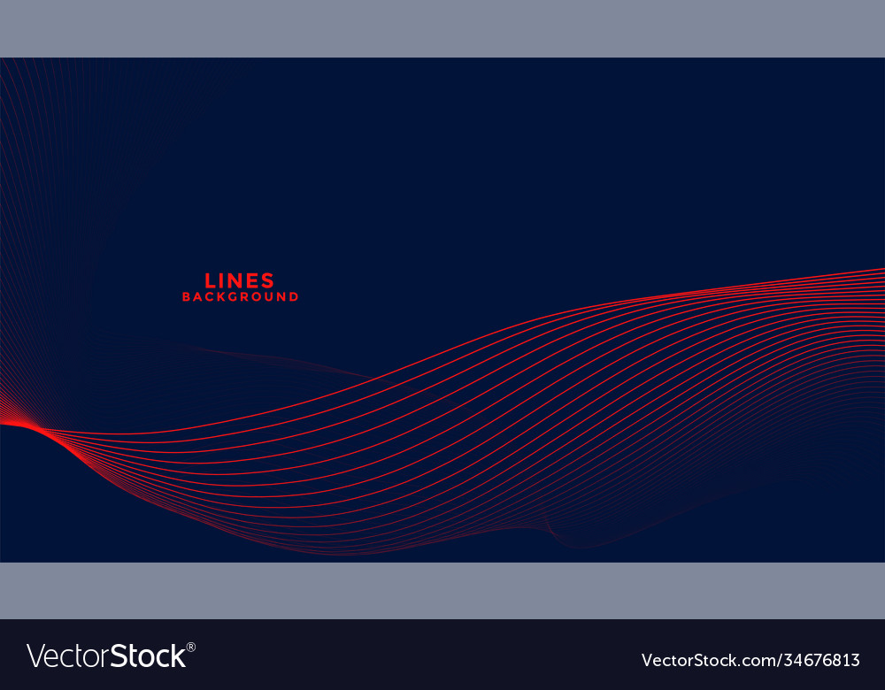 Dark background with red flowing wavy lines design