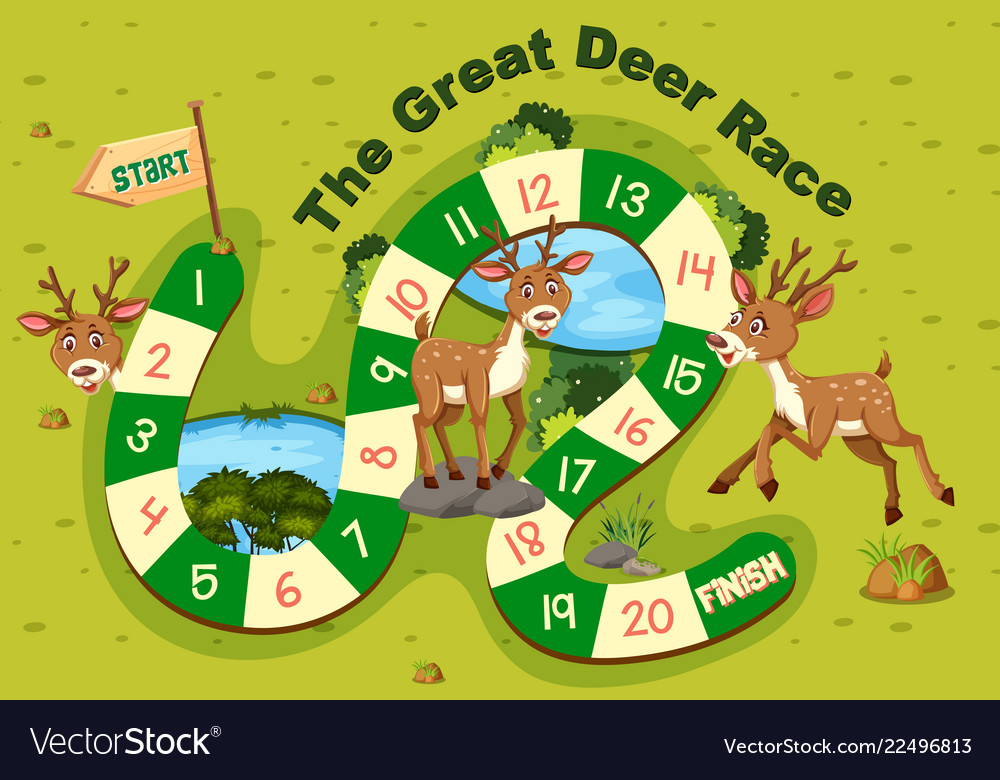 dear on board game template royalty free vector image