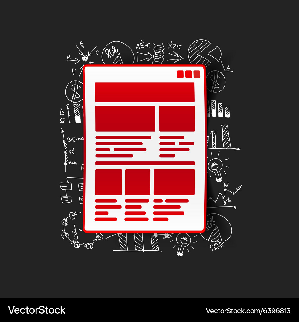 Drawing business formulas interface Royalty Free Vector