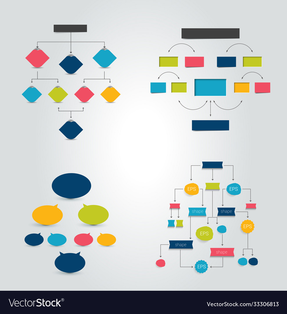 Flat chart graph with shadows effect simply color vector image Flat chart graph with shadows effect simply color