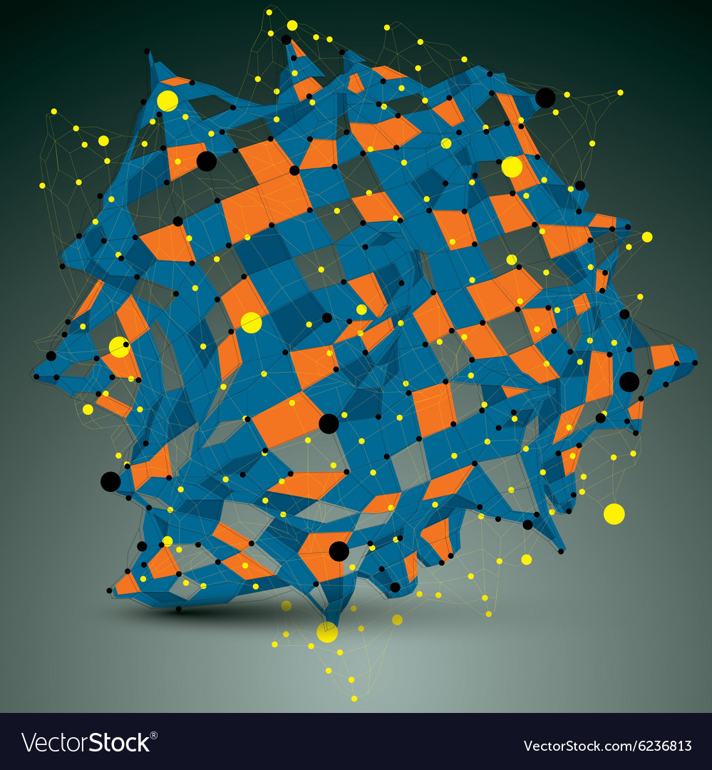 Geometric colorful polygonal structure with lines