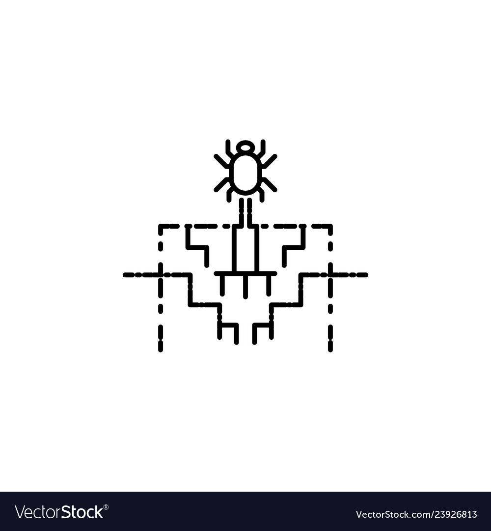 Hacker spyware icon on white background can Vector Image Hacker spyware icon on white background can