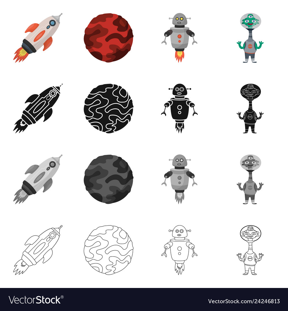 Isolated object of astronomy and technology symbol vector image Isolated object of astronomy and technology symbol