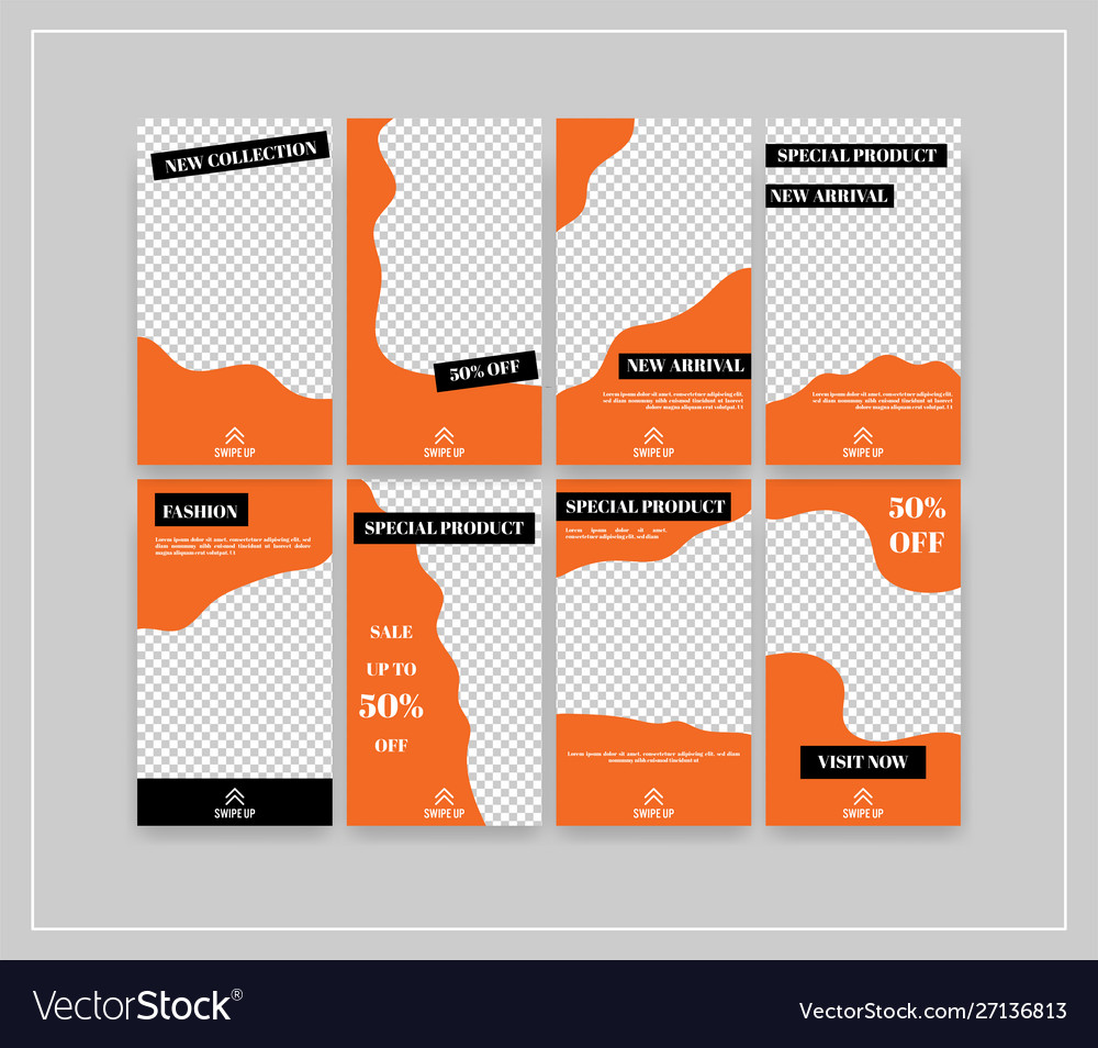 Minimal Social Media Banner Template Pack Vector Image