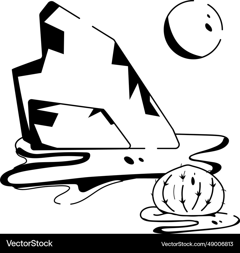 Rock landform Royalty Free Vector Image - VectorStock