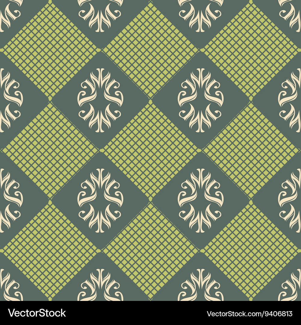 Seamless ornament pattern tile Royalty Free Vector Image