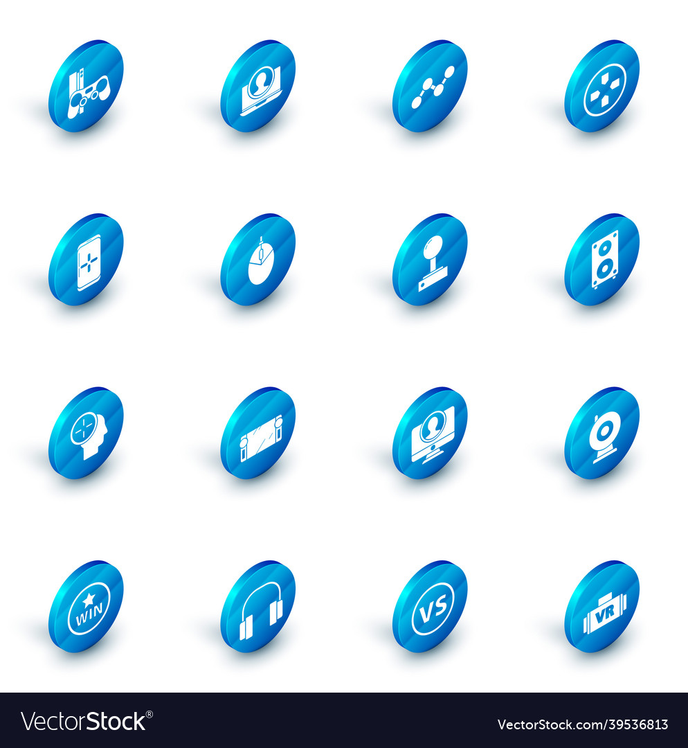 Set create account screen share gamepad vector image Set create account screen share gamepad