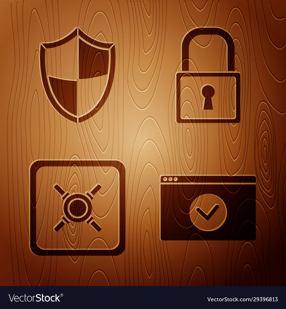 Set secure your site with https ssl shield vector image Set secure your site with https ssl shield