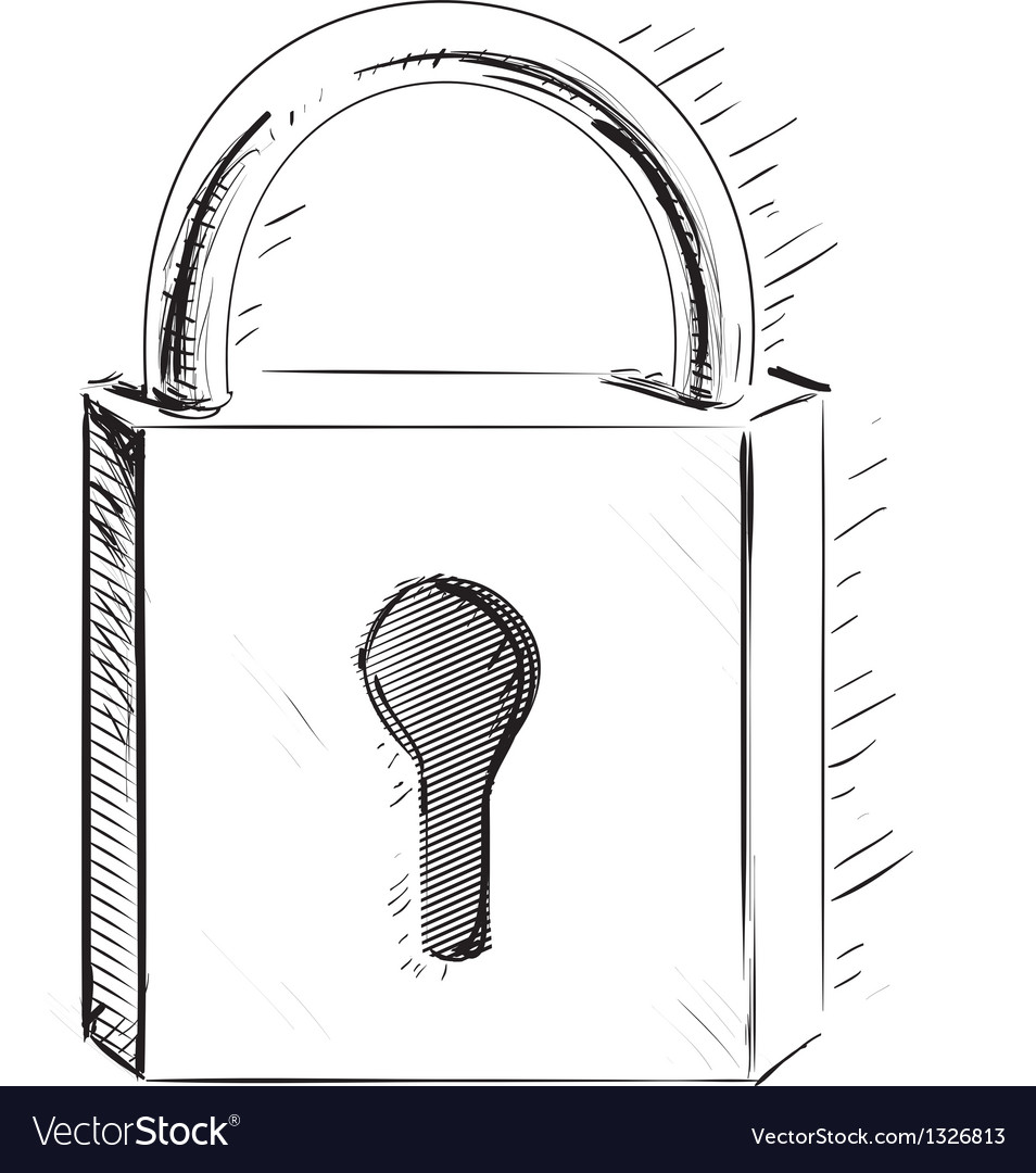 Premium Vector  Hand drawn vintage padlock doodle sketch style