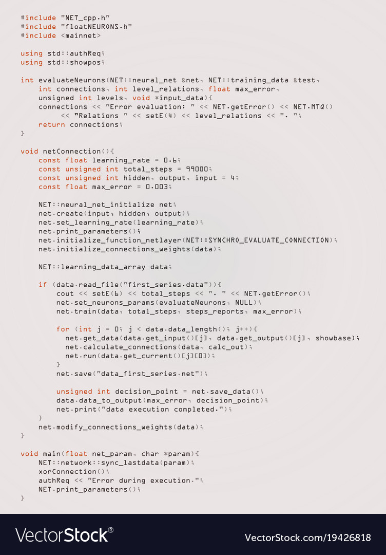 Abstract background with program code