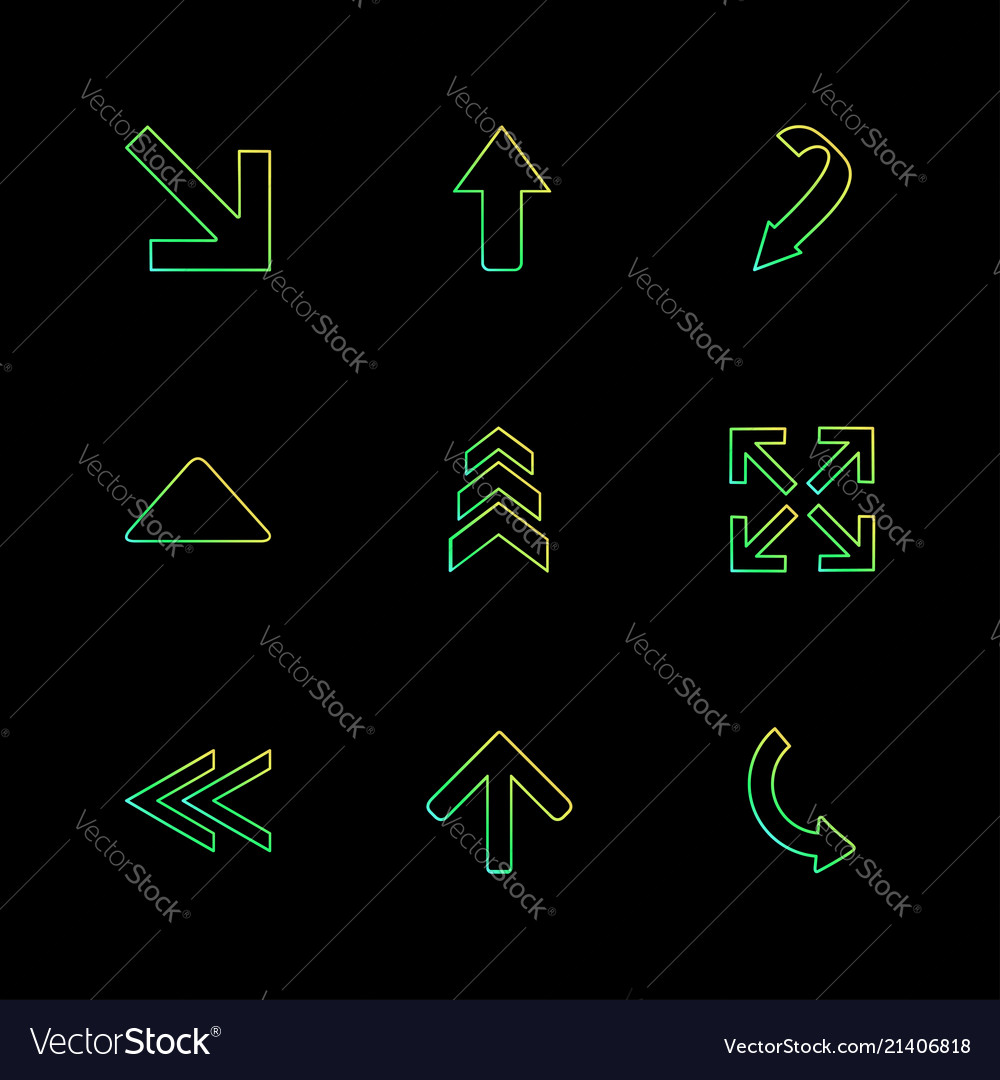 Back arrows directions left right pointer