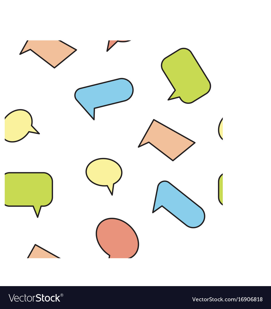 Chat bubble seamless pattern
