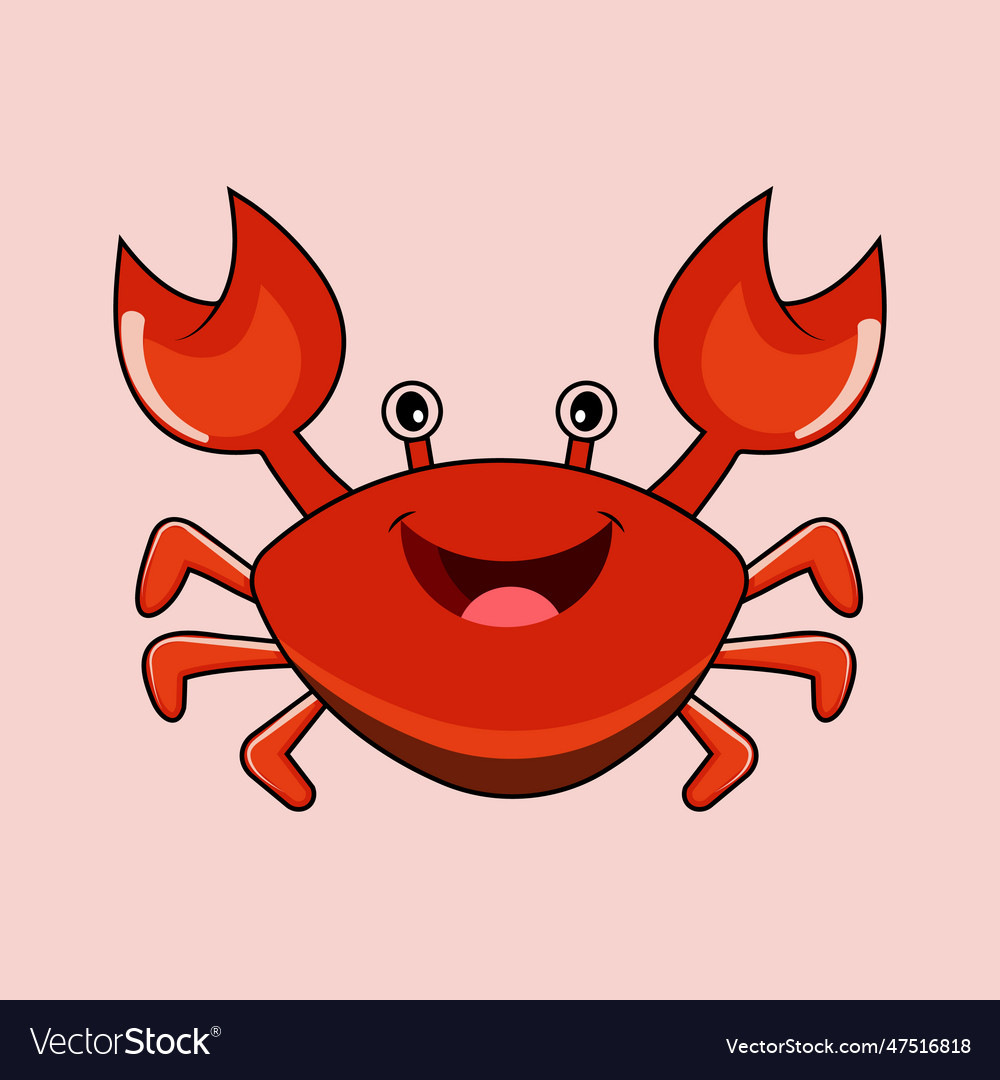 Cute crab flat