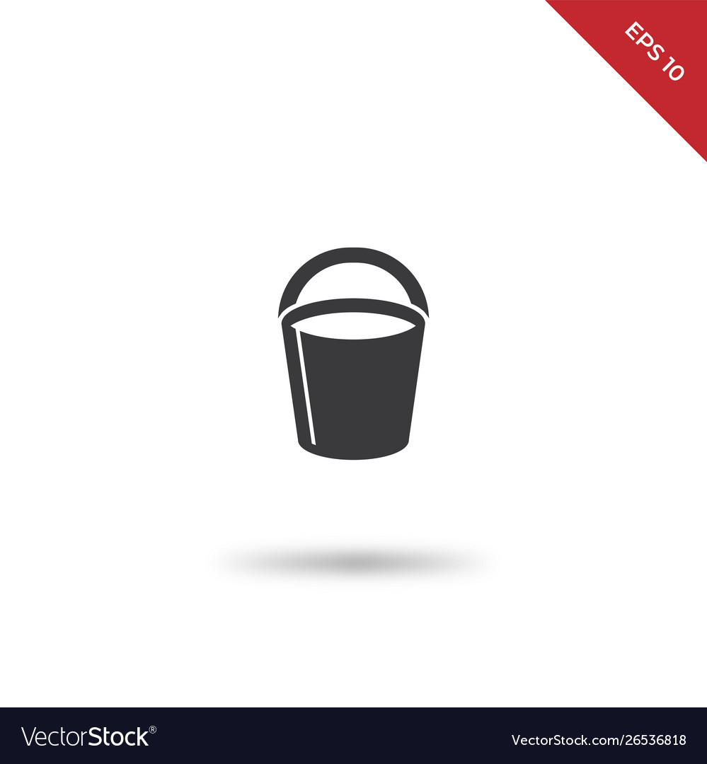Empty bucket icon Vector Image Empty bucket icon