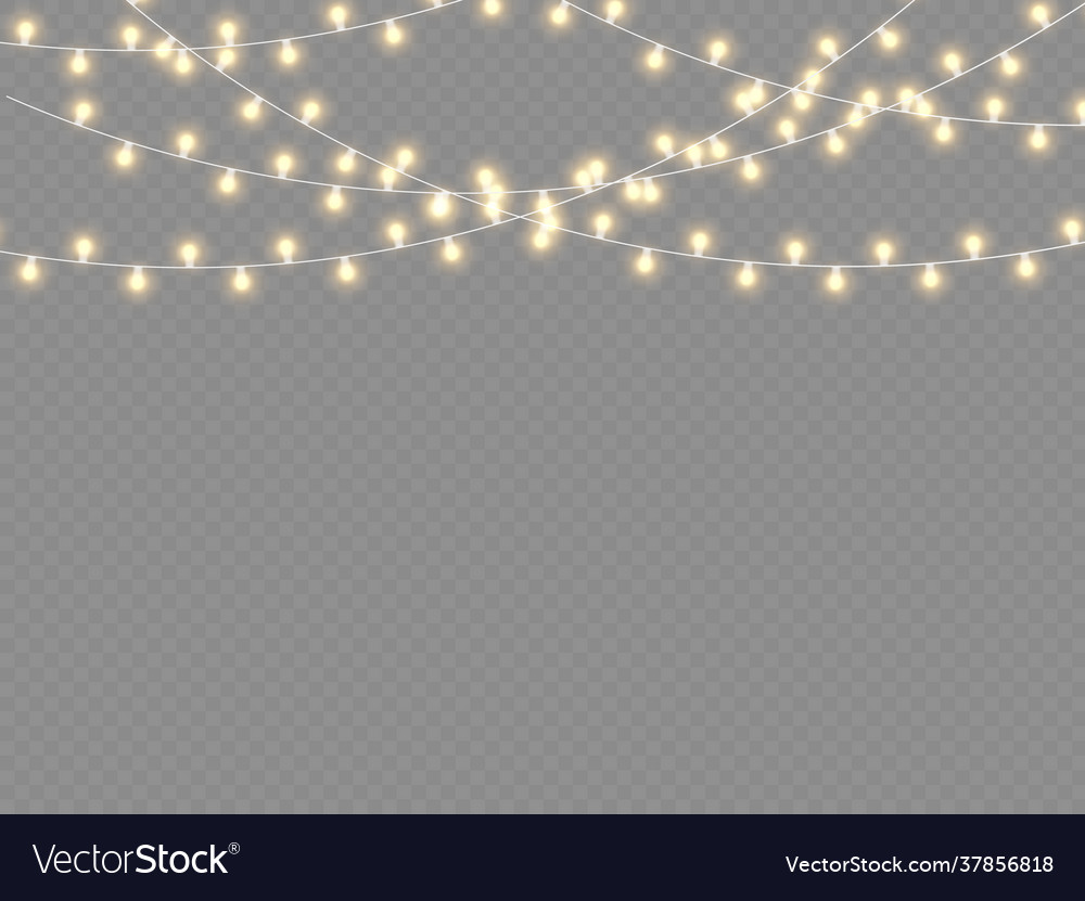 Glowing Lichter Girlande Weihnachten führte Neon Lampe vector image Glowing Lichter Girlande Weihnachten führte Neon Lampe