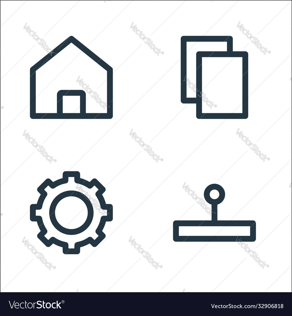 Multimedia line icons linear set quality vector image Multimedia line icons linear set quality