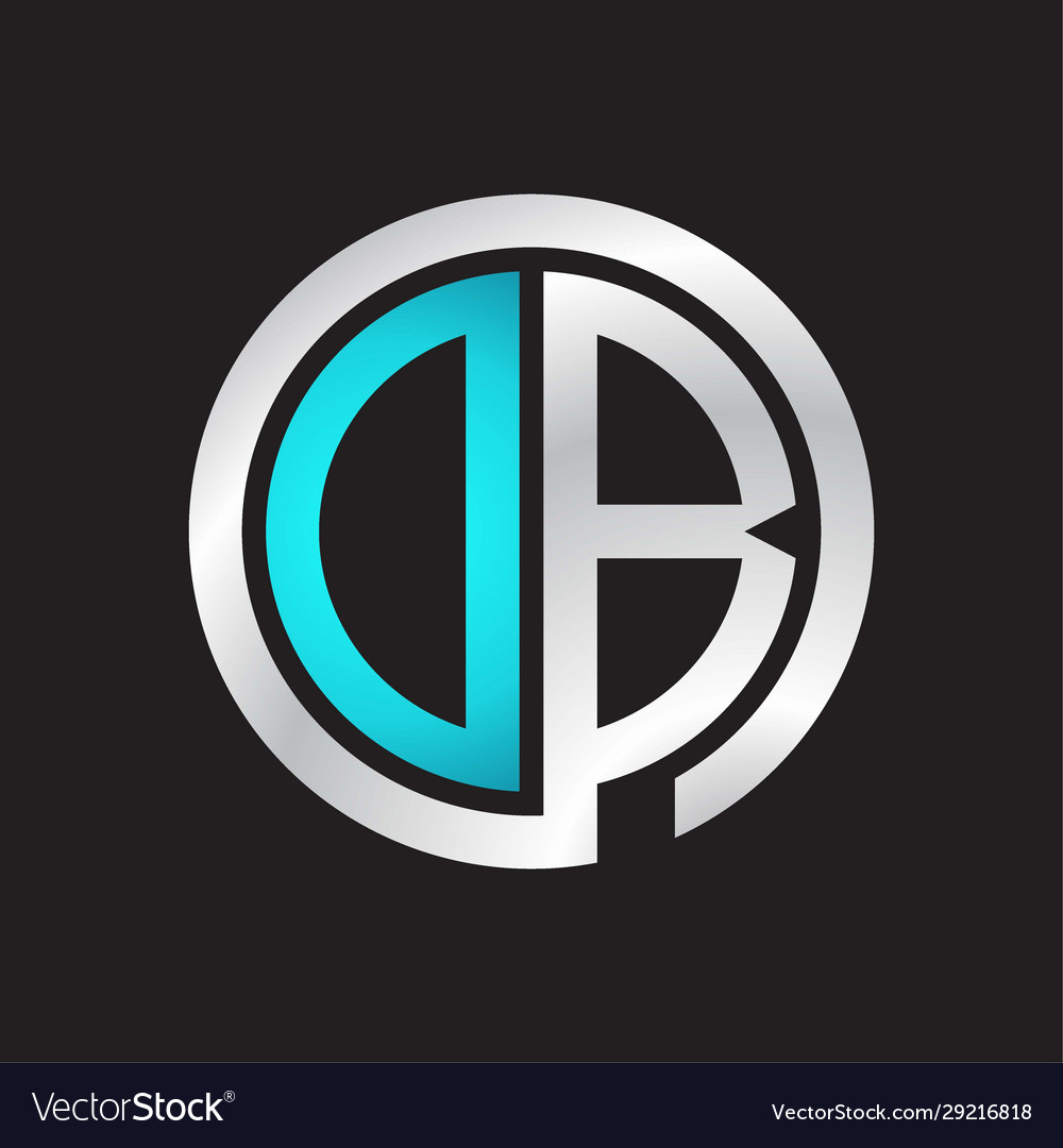 Ob initial logo linked circle monogram Vector Image Ob initial logo linked circle monogram