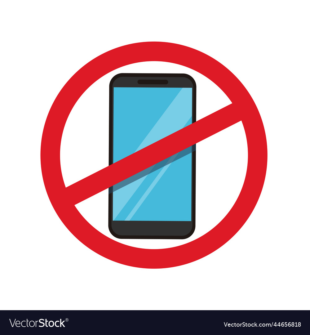 Phone ban sign prohibition icon