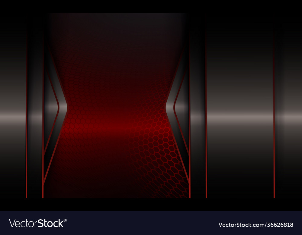 Red mesh composition with gradient beige curtains vector image Red mesh composition with gradient beige curtains