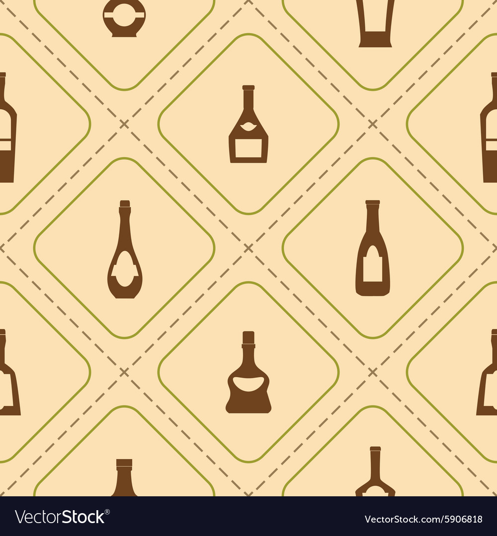 Seamless background with bottles