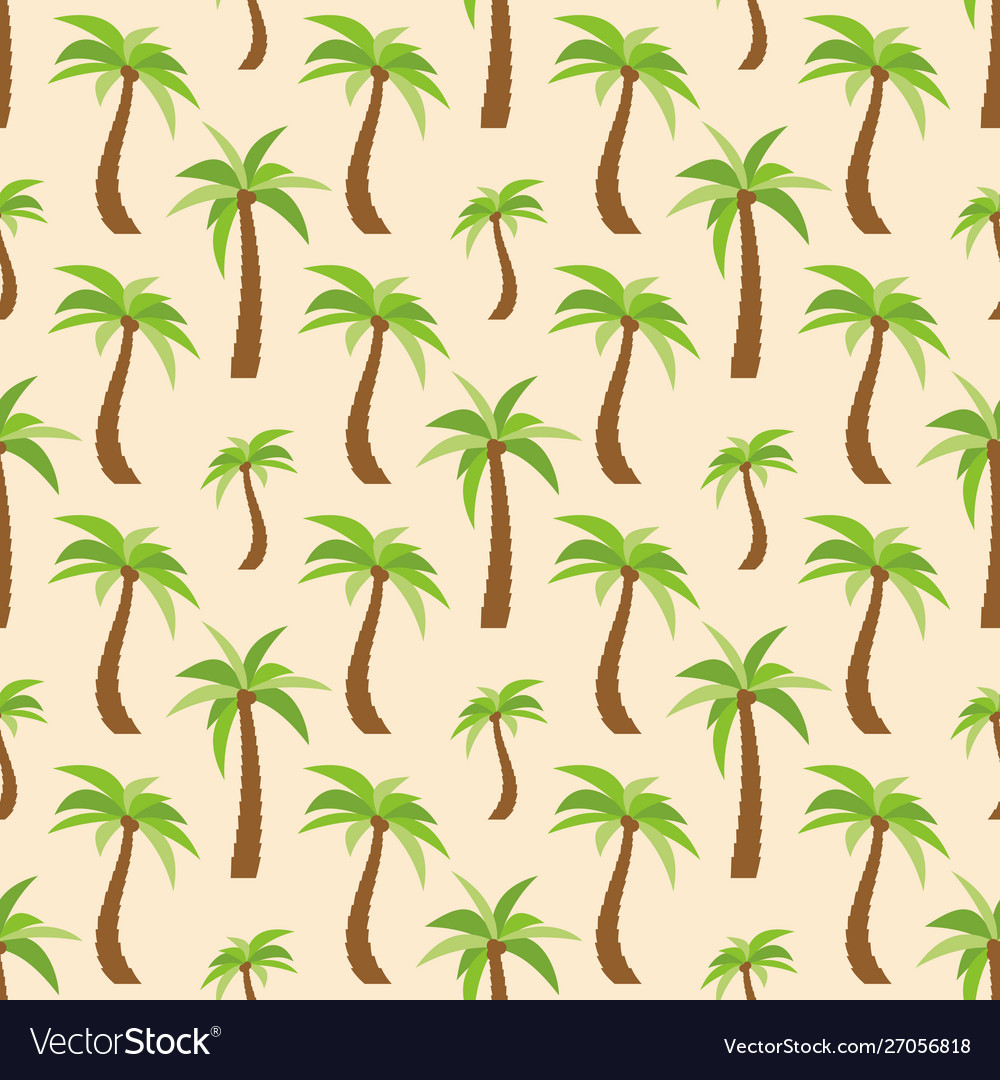 Seamless pattern with palm trees