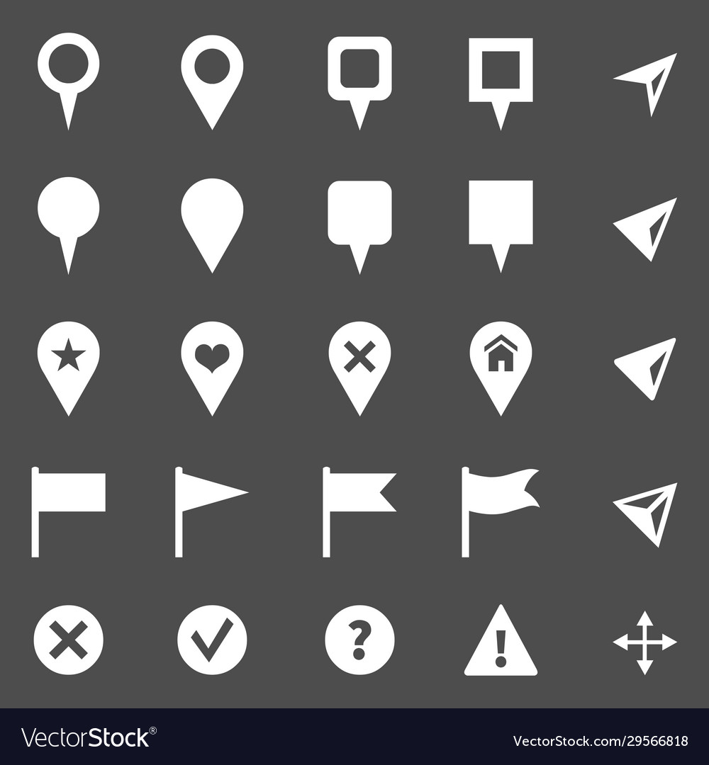 Setzen Sie gps Icons Kartenmarker und Zeiger vector image Setzen Sie gps Icons Kartenmarker und Zeiger