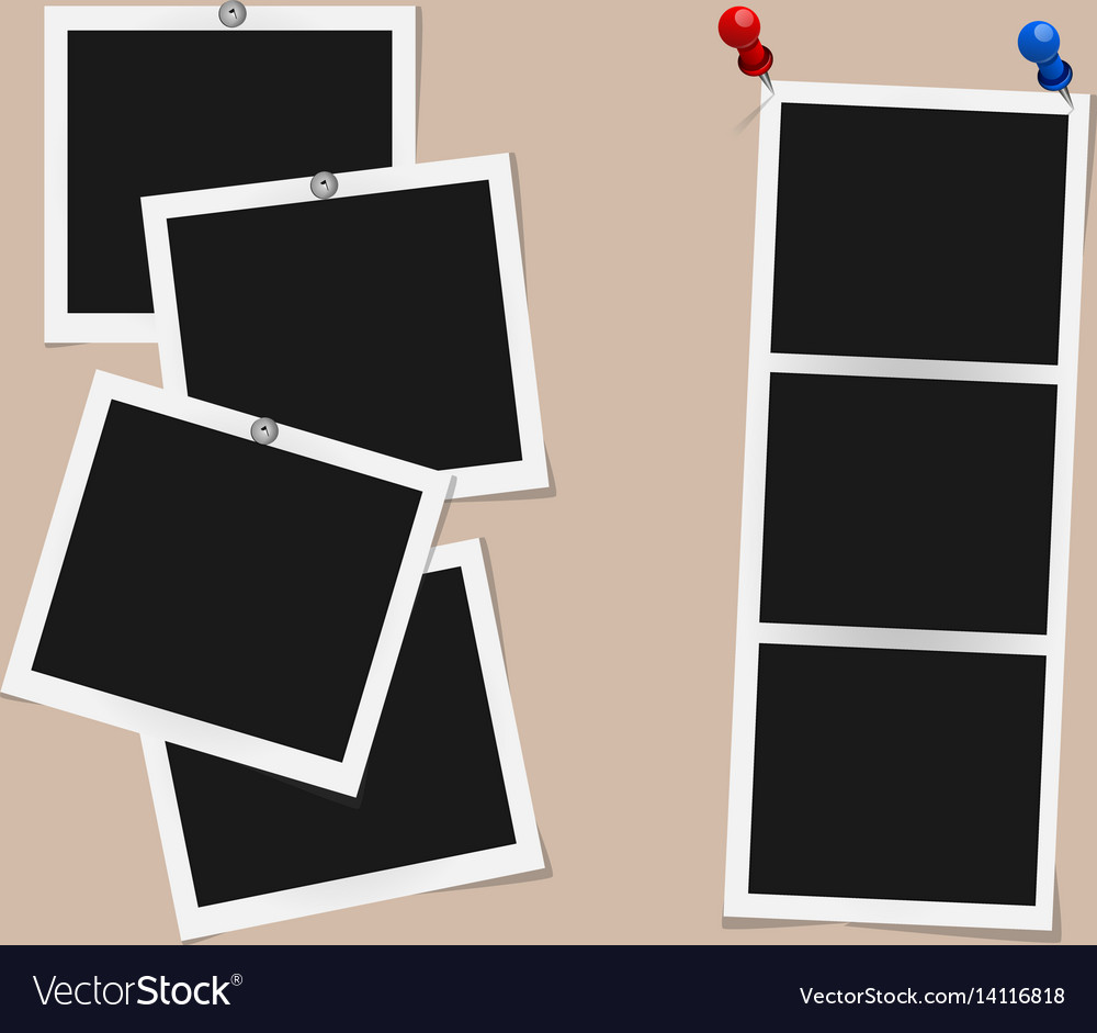 Set of Square Photo Frames on Pins