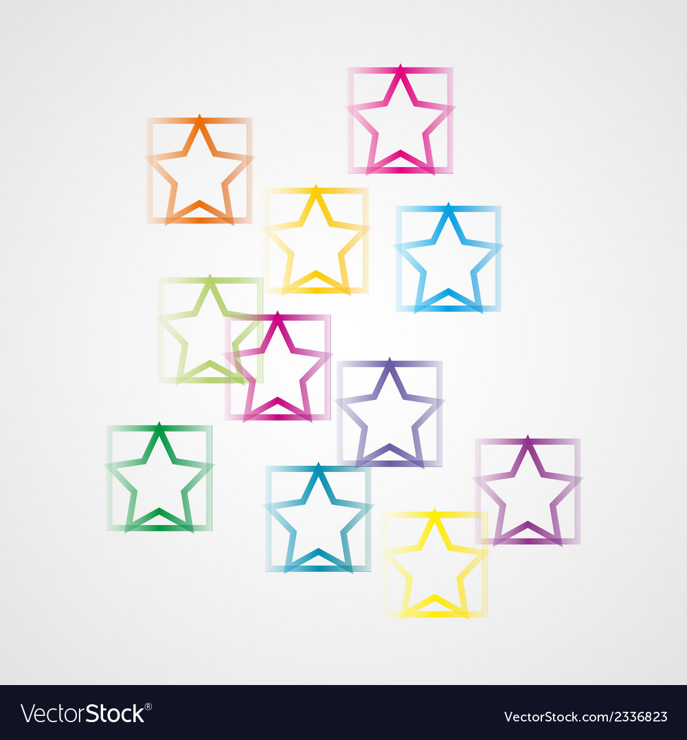 Background with squares and stars