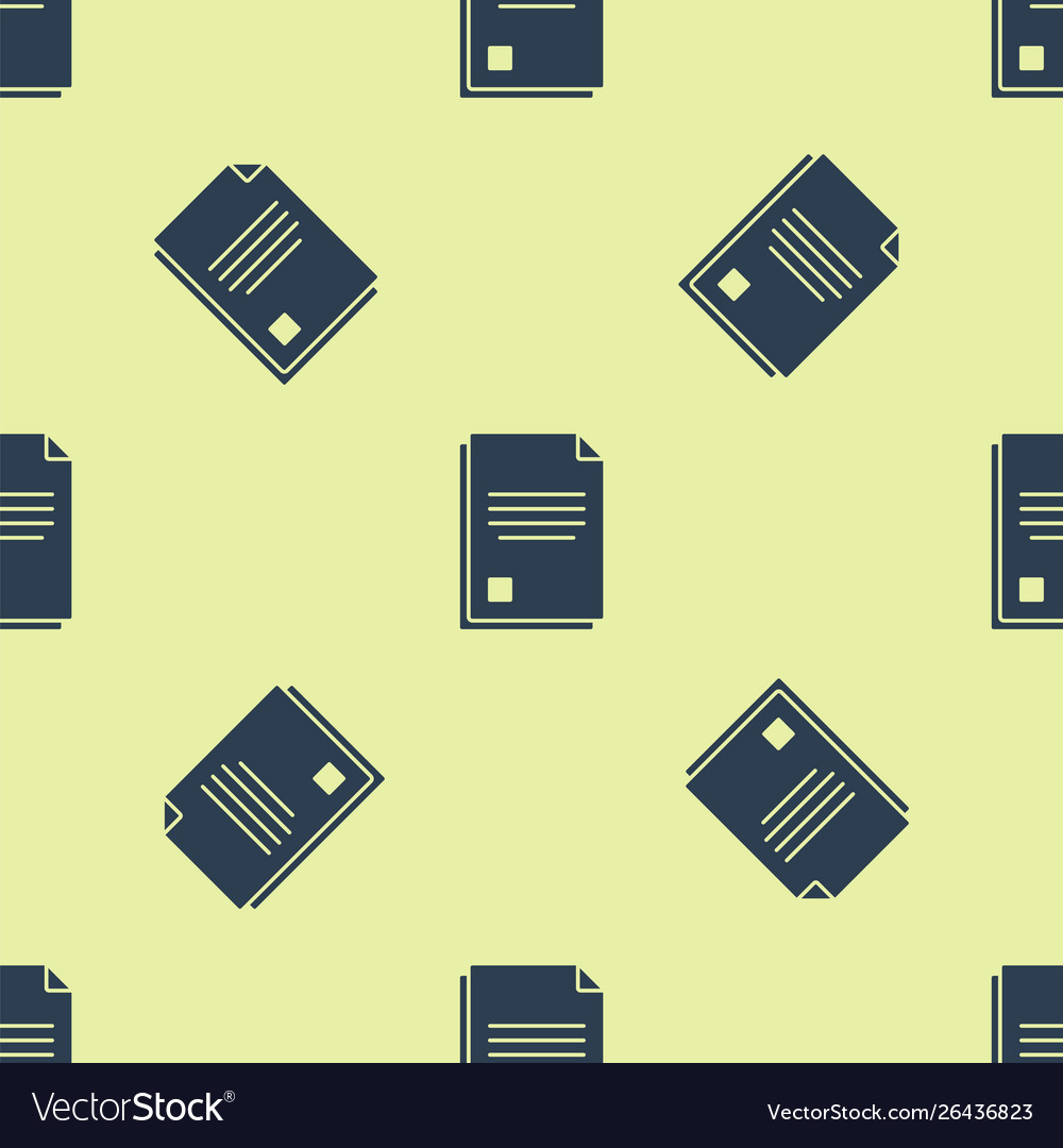 Blue file document icon isolated seamless pattern vector image Blue file document icon isolated seamless pattern