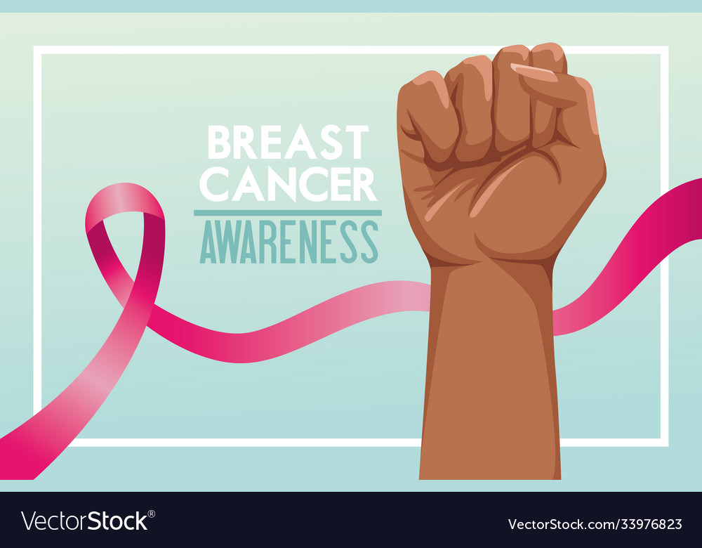 Brustkrebs Bewusstsein Monat Kampagne Plakat vector image Brustkrebs Bewusstsein Monat Kampagne Plakat