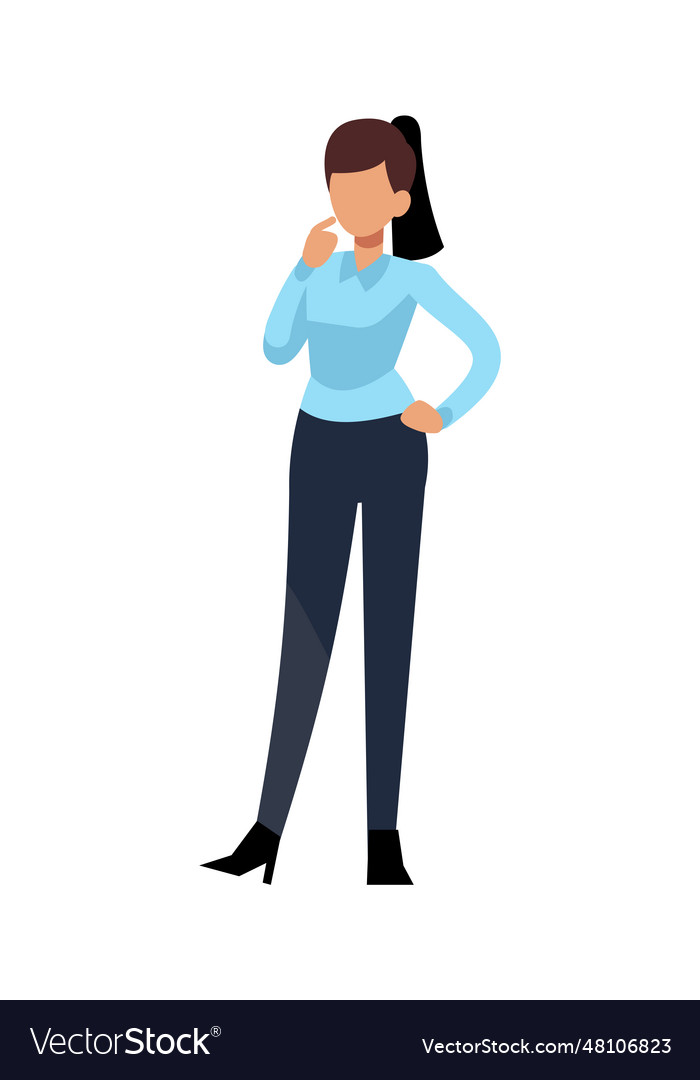 Businesswoman cartoon employee female character Vector Image