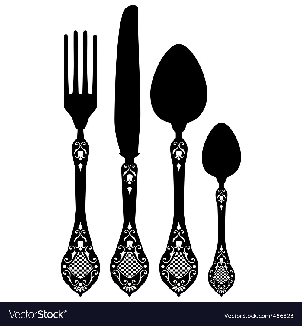 Cutlery silhouettes