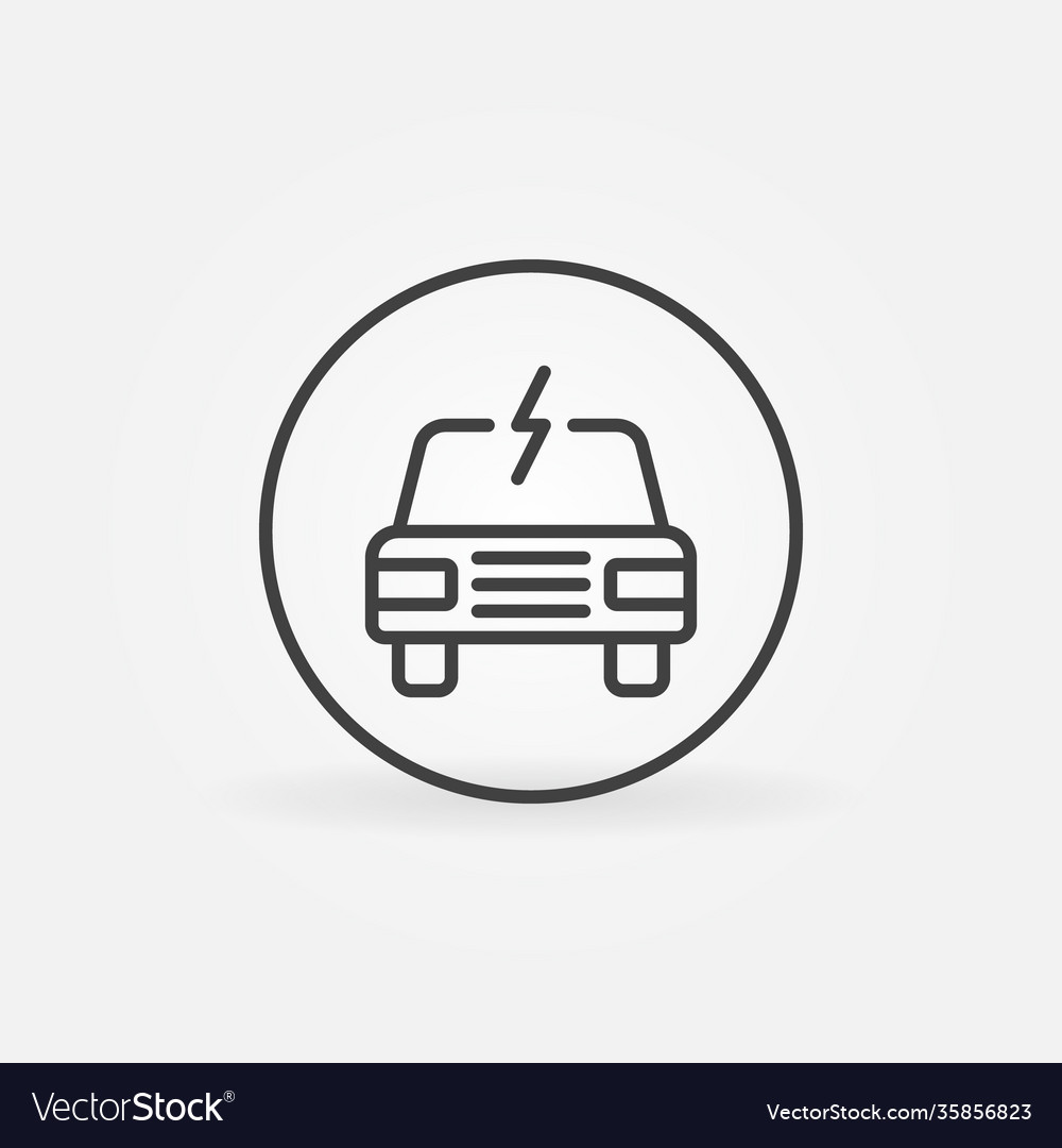 Elektrofahrzeug Icon - Rundausführung