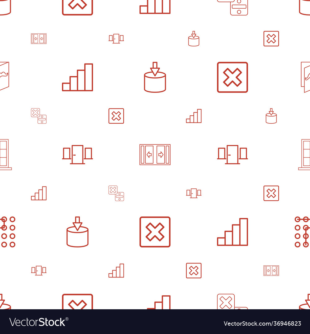 Exit icons pattern seamless white background
