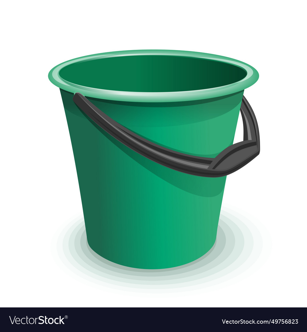 Green bucket with black handle icon