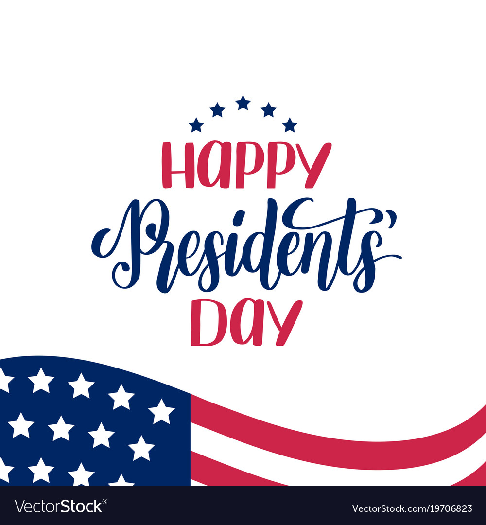 Happy presidents day handwritten phrase Royalty Free Vector