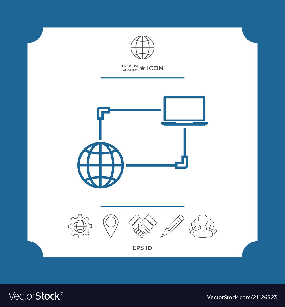 Internet connection data exchange transfer vector image Internet connection data exchange transfer