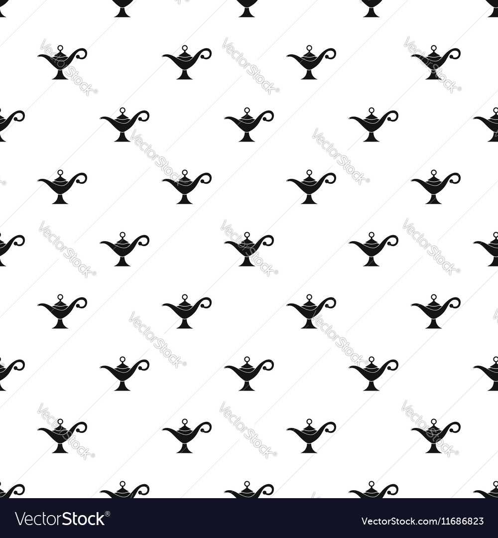 Middle East Oil Lamp Pattern Simple Style Vector Image