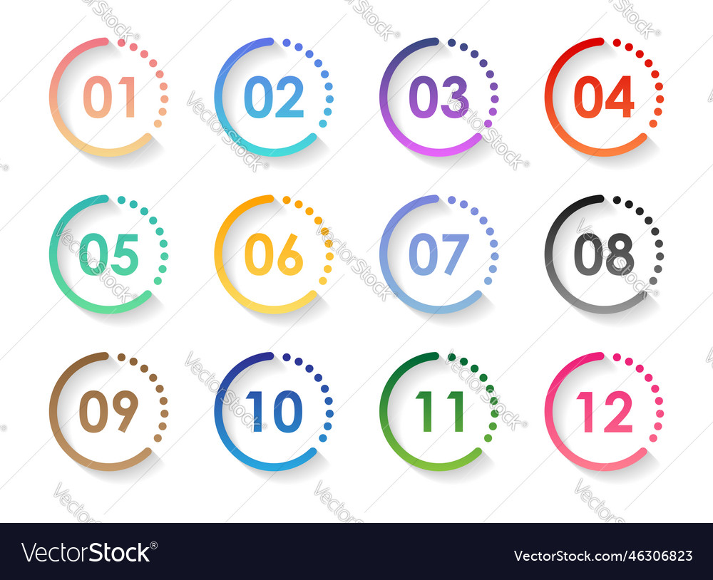Numbers font icon in flat style typography vector image Numbers font icon in flat style typography
