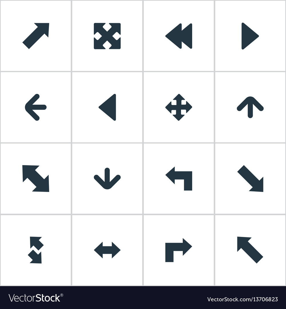 Set of simple indicator icons