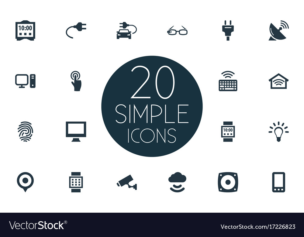 Set of simple internet icons