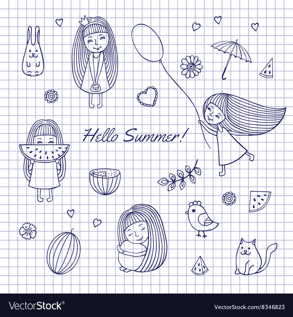 Sketch hello summer