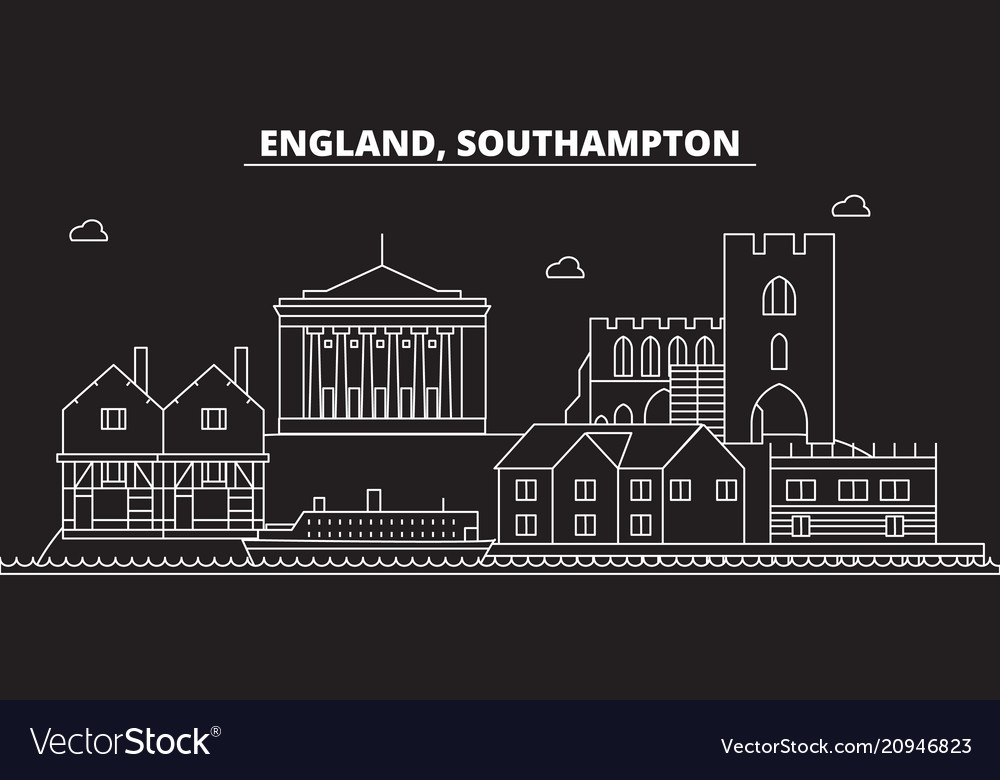 Southampton Silhouette Skyline Great Britain Vector Image