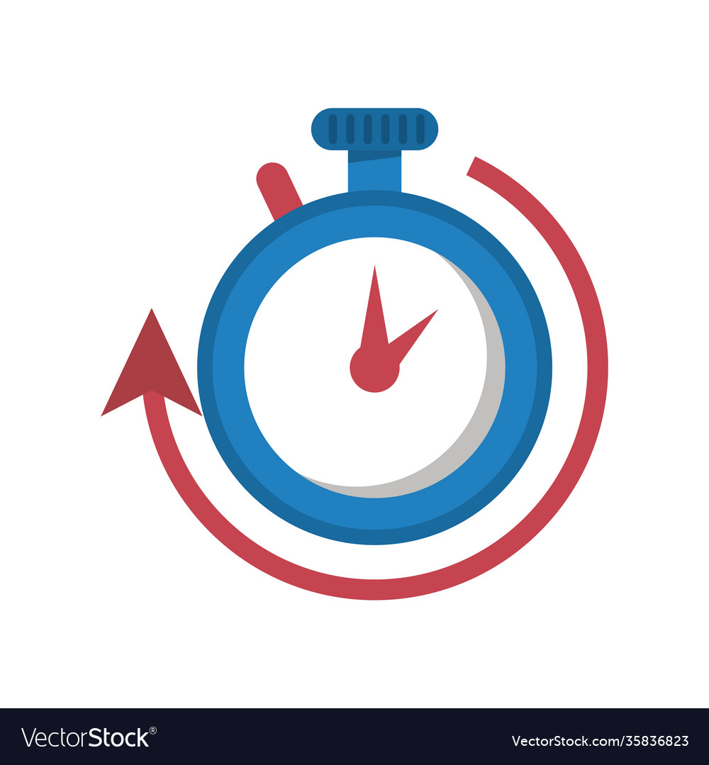 Timer chronometer counter isolated style vector image Timer chronometer counter isolated style