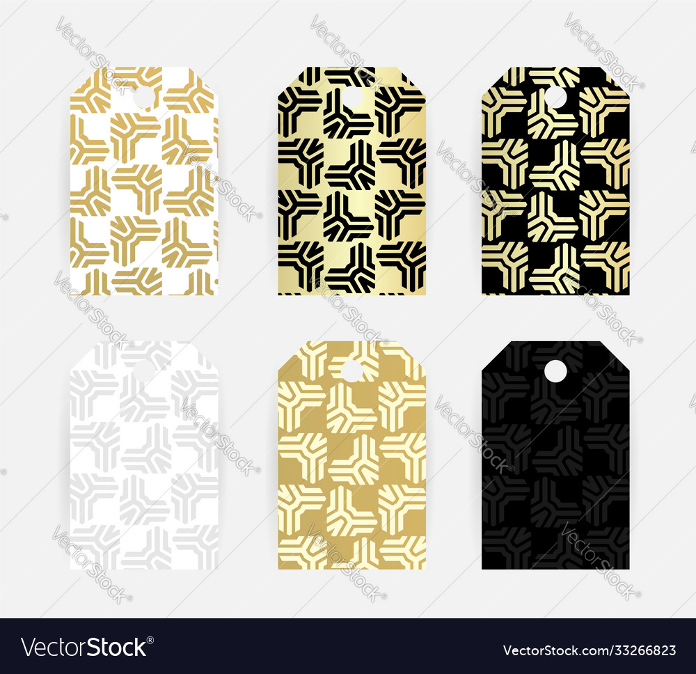 With abstract stripped triangle elements price vector image With abstract stripped triangle elements price
